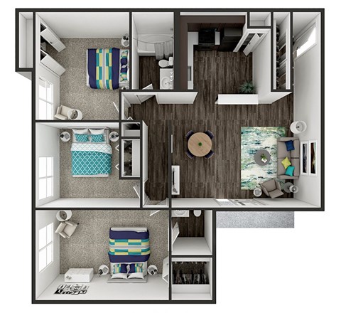 a floor plan of our studio apartment at riviera palms